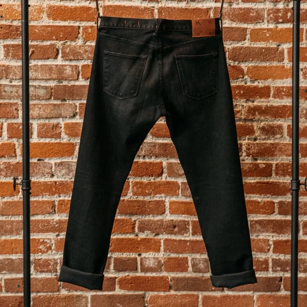 NEW hiroshi kato scissors slim tapered selvedge jeans cole wash black size 31